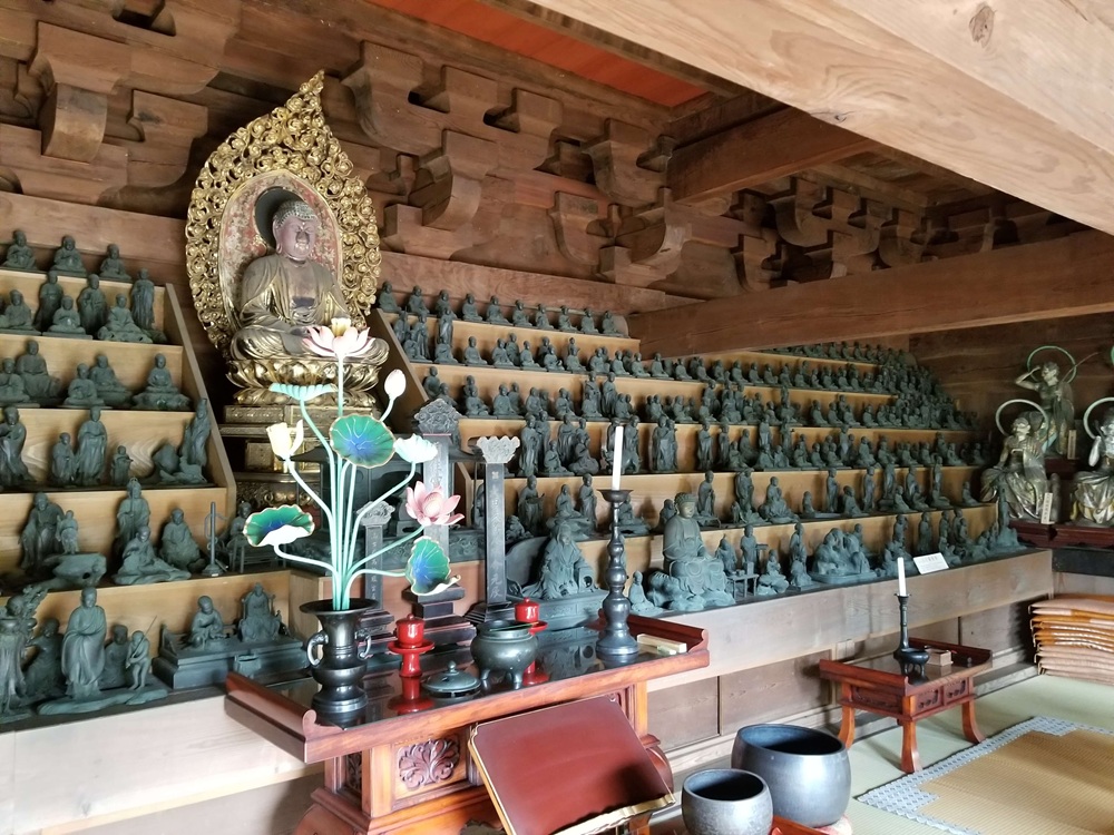 建長寺山門の中の五百羅漢像