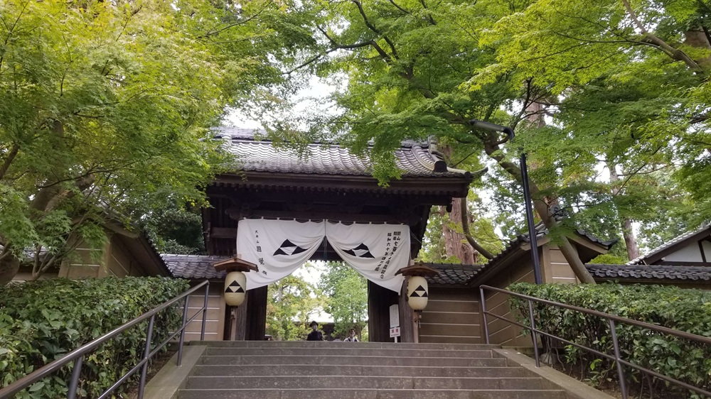 遠嶽にの総門と階段