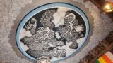 建長寺の法堂の天井に飾られている龍の図