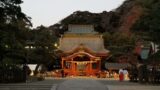 鶴岡八幡宮　舞殿　夜の景色