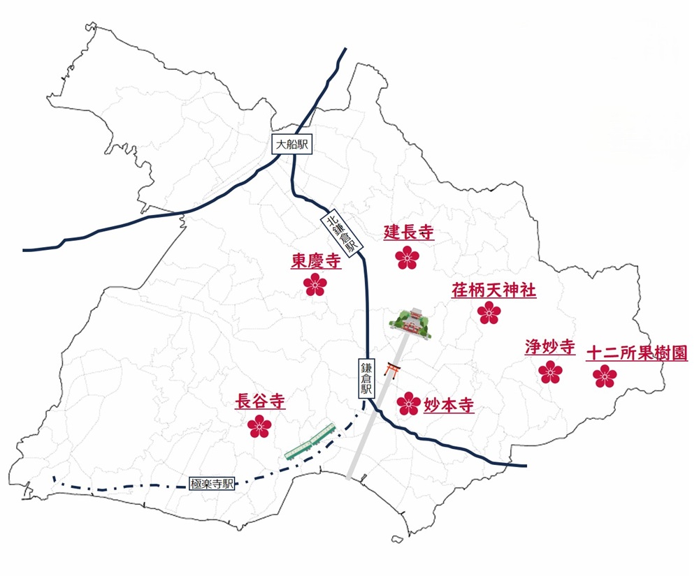 鎌倉 梅地図