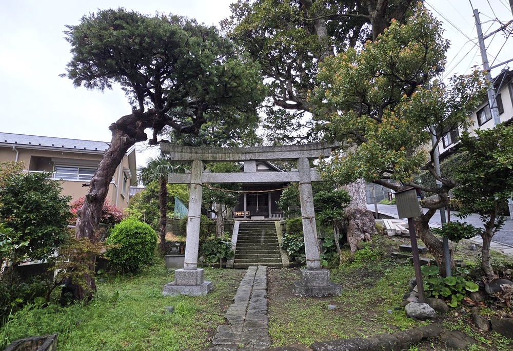 西御門の八雲神社　鳥居と境内