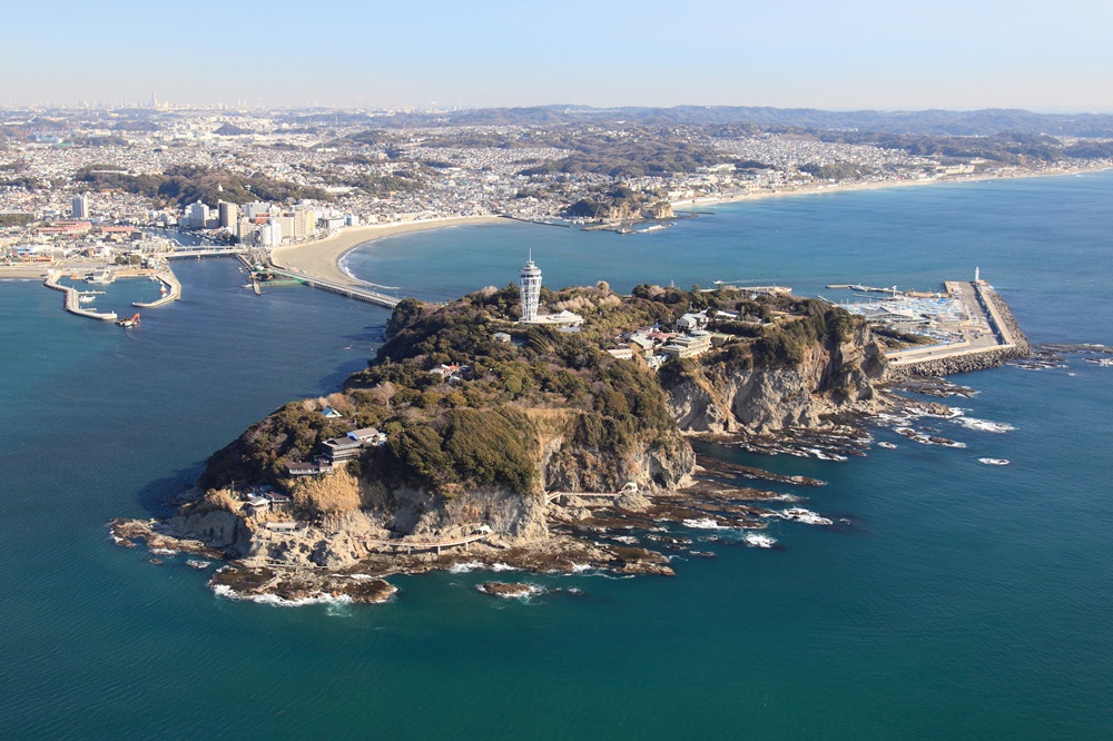 江の島全景　上空