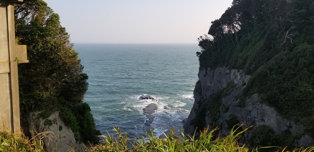 江の島から見た海岸沿い 夕方