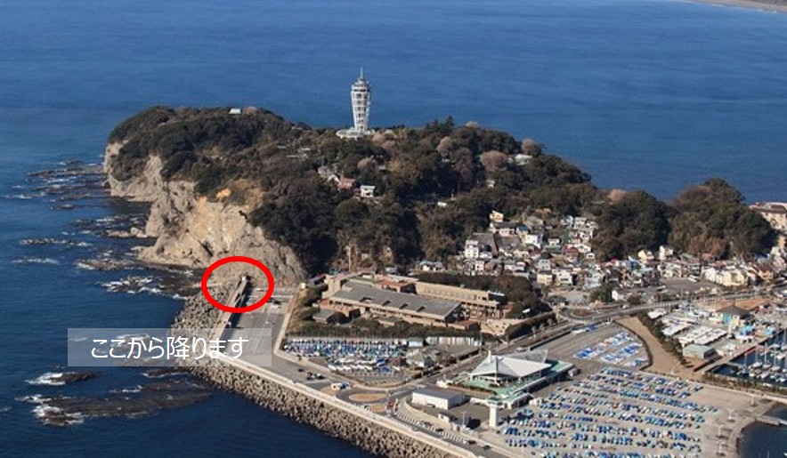 江の島 上空