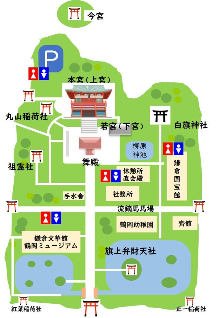 鶴岡八幡宮境内図