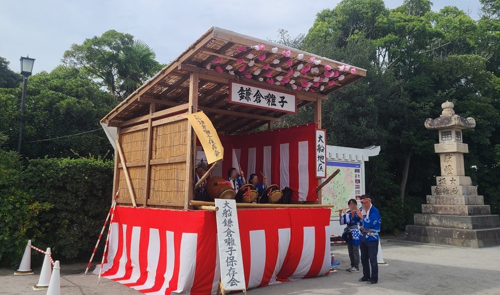 大船鎌倉囃子保存会のお囃子の様子