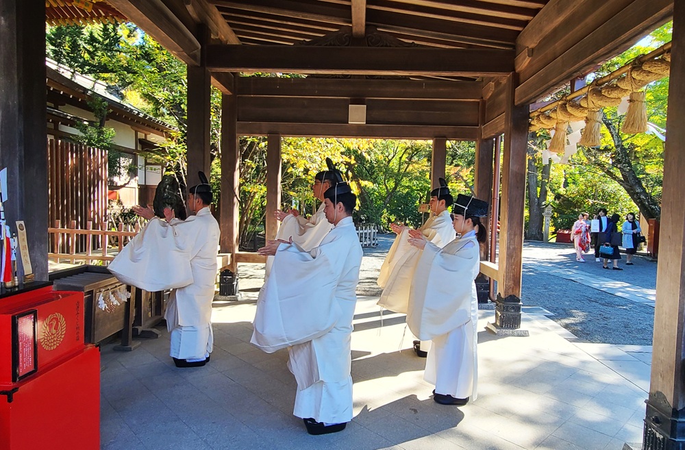 明治祭 10時53分 若宮で礼拝